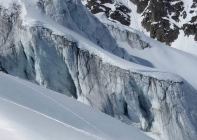Glacier backdrop at Majestic Heli Ski